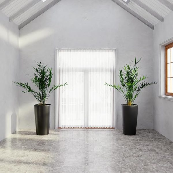 Tall Round Planters for Indoor Outdoor Decorative Plants