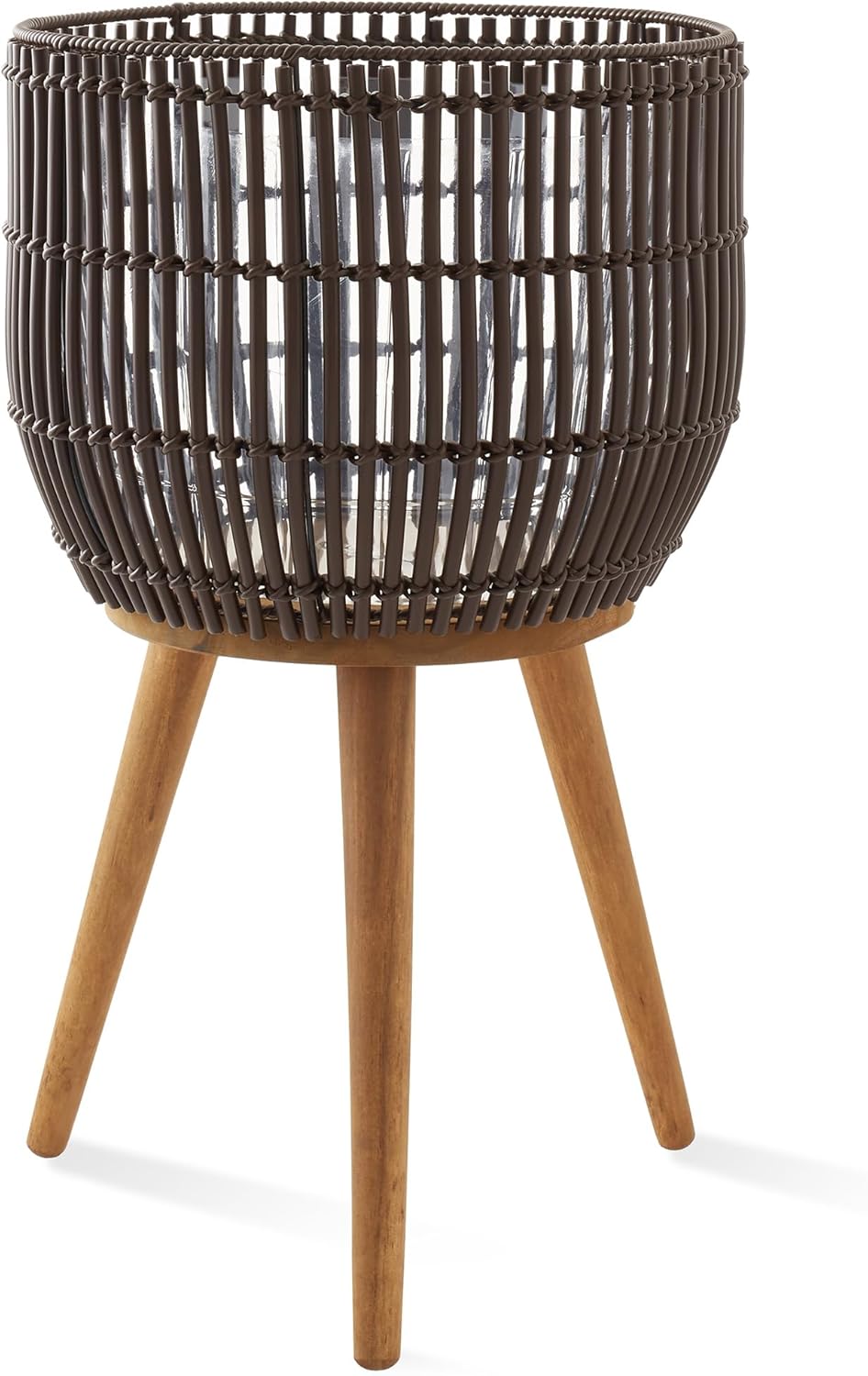 Indoor Planter with Wooden Stand for Large House Plants - Image 2