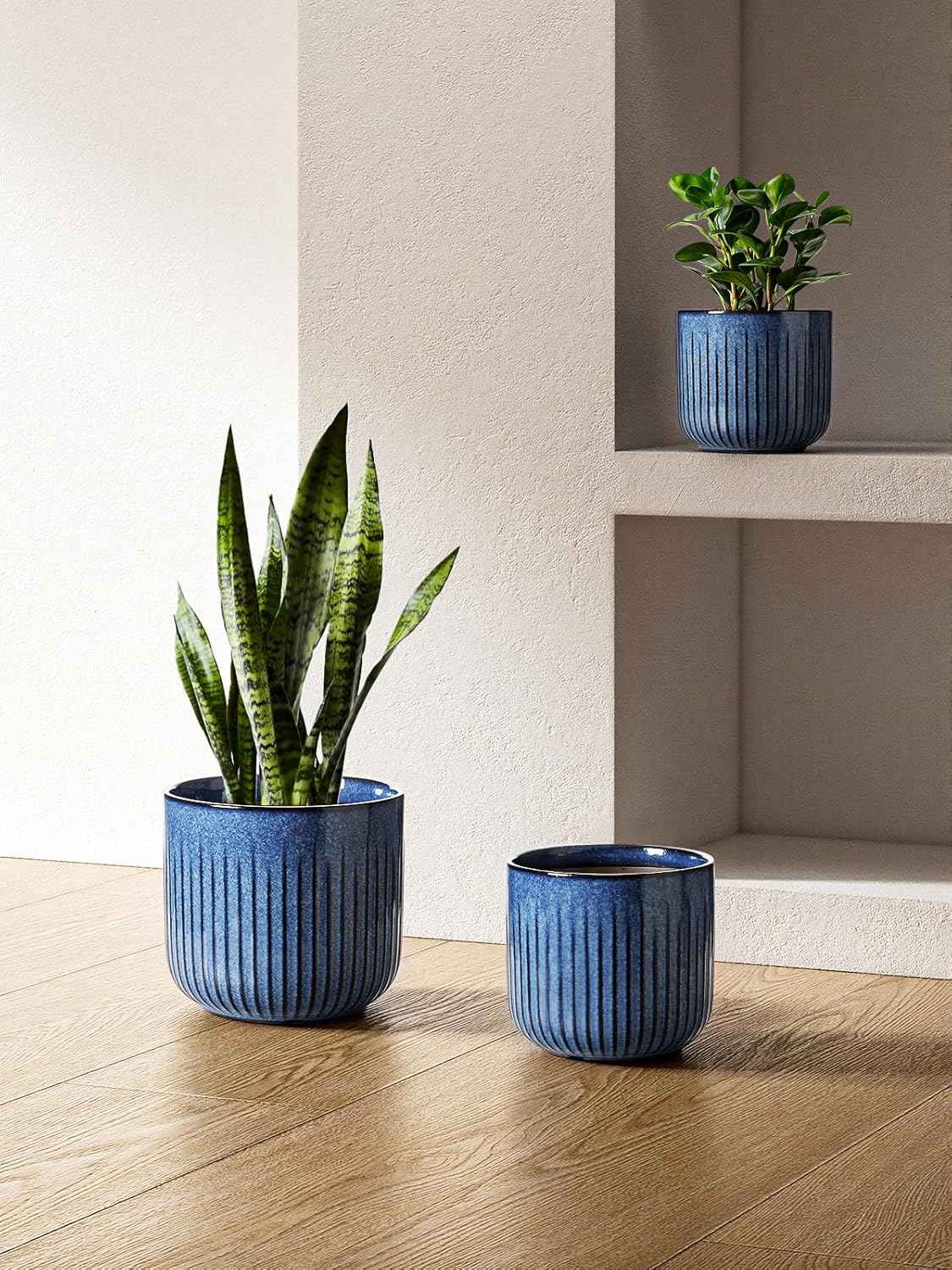 Ceramic Indoor Planters with Drainage Holes for House Plants